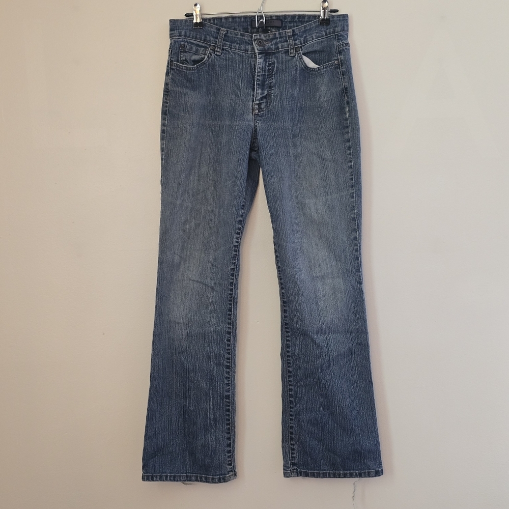 Nine West Women's 10 Blue Boot Cut Wide Leg Jeans